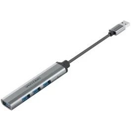 Vention Hub USB 3.0 CKPHB con 4 puertos USB 3.0, 15cm, Plateado